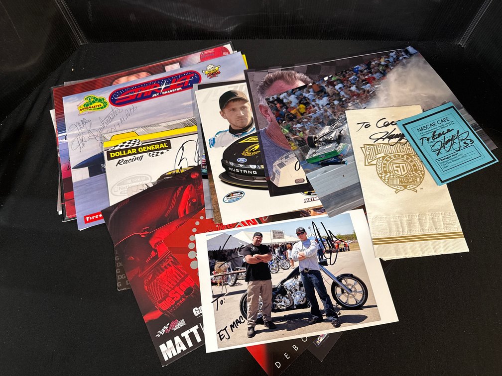 Autographed Racing Hero Cards, Photos, and Memorabilia