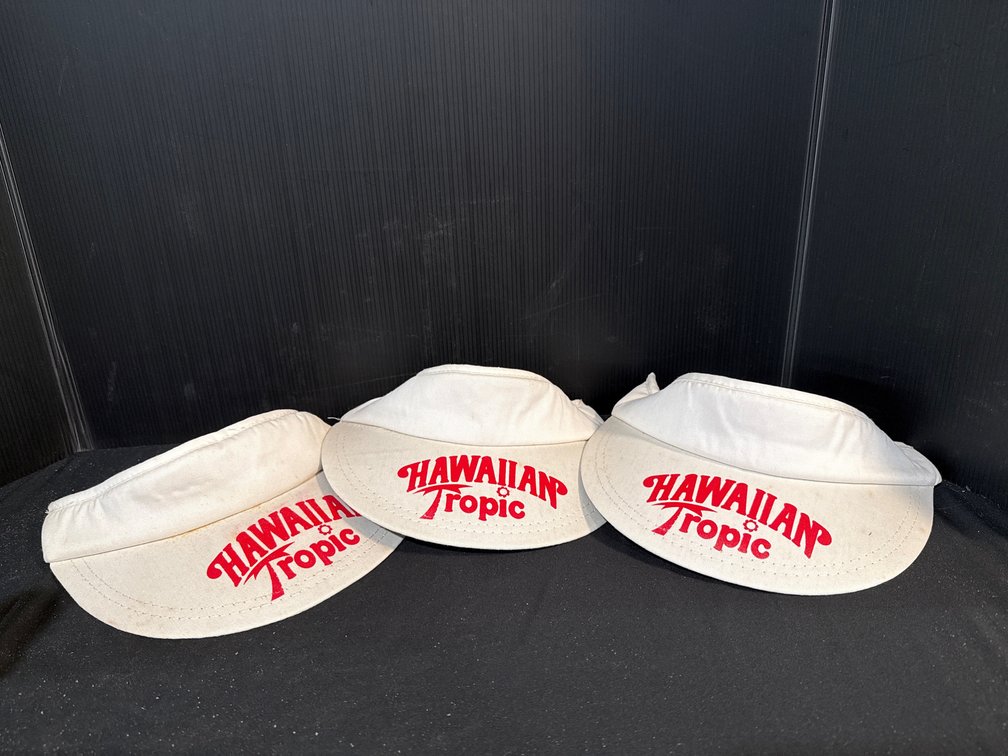 Hawaiian Tropic Printed Fabric Sun Visors