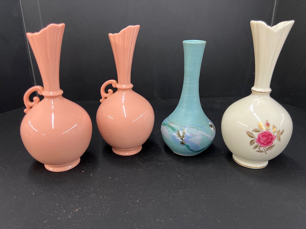 Ceramic Art Pottery and Porcelain Bud Vases