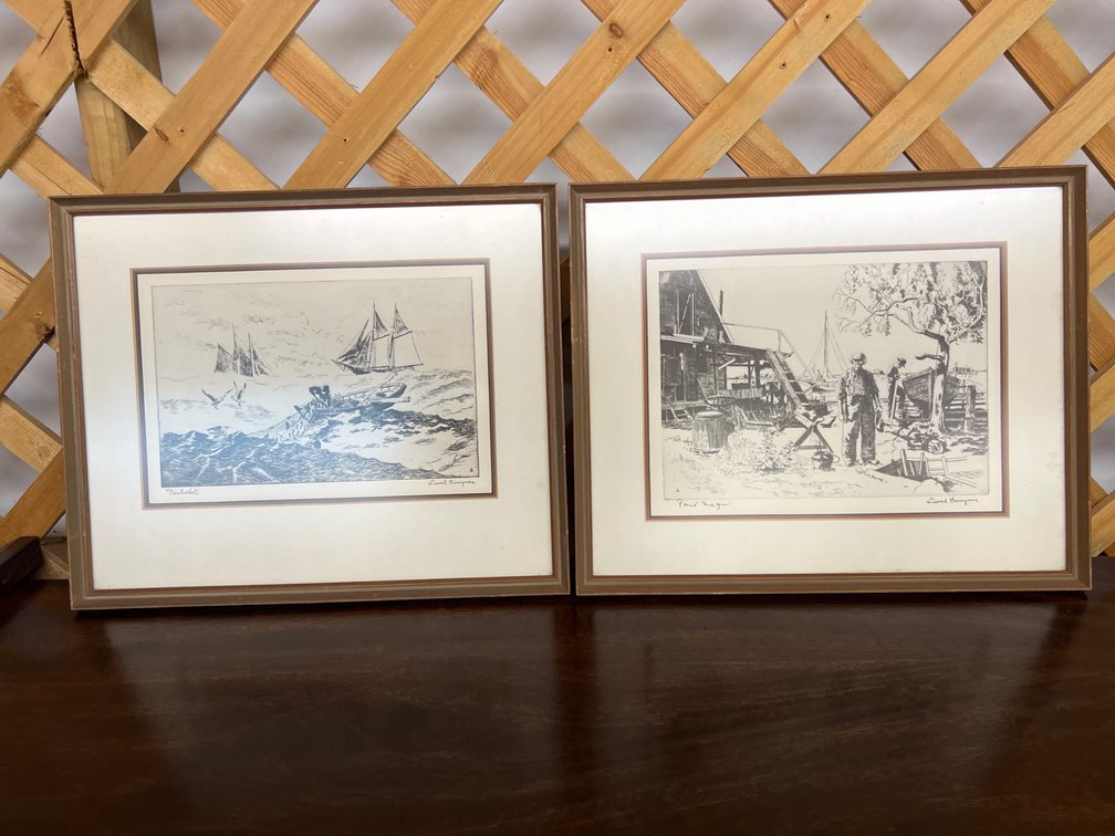Lionel Barrymore Framed Talio-Crome Nautical Prints