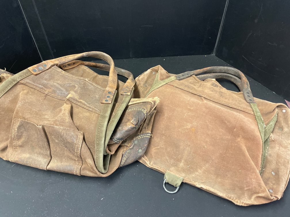 Brown Canvas Tool Bags with Leather Handles