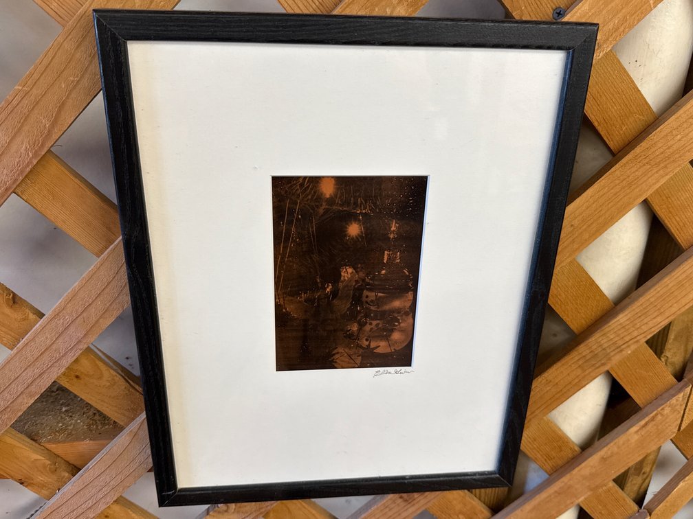 Framed Sepia-Tone Print