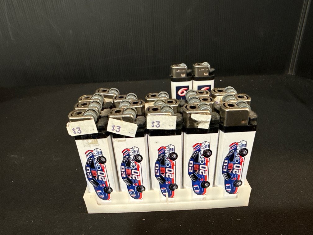 Stock Car Racing Disposable Lighters with Display Tray