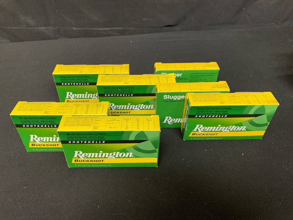 Remington 12 GA Buckshot and 20 GA Slugger Shotgun Shells