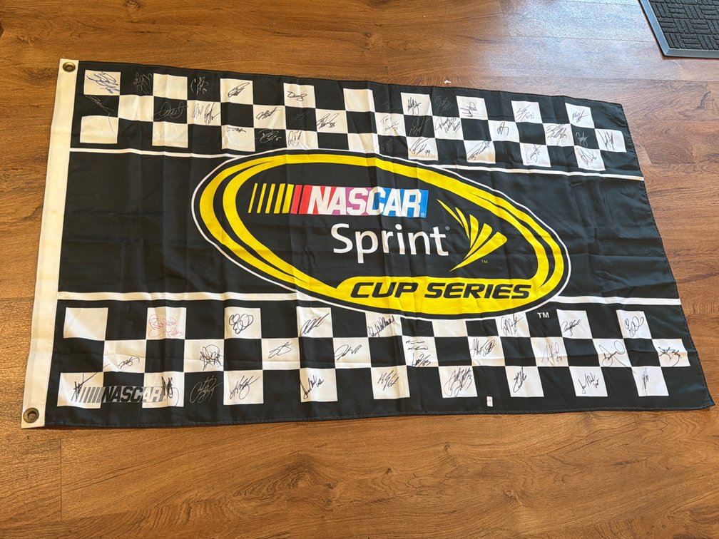 NASCAR Sprint Cup Series Flag with 55 Autographs