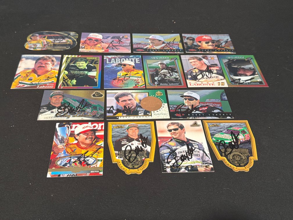 Bobby and Terry Labonte Autographed NASCAR Trading Cards