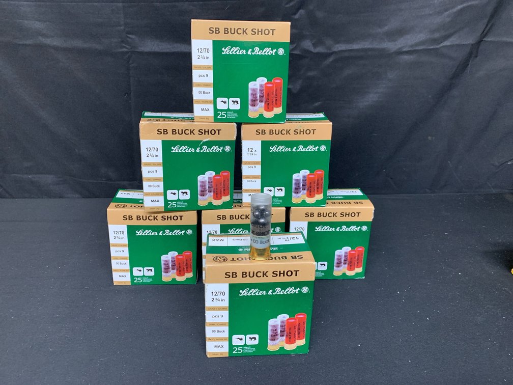 Sellier & Bellot SB Buck Shot 12 Gauge Shotgun Ammunition