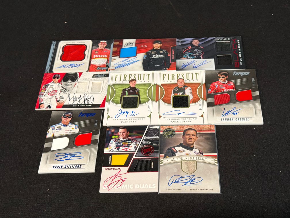 NASCAR Autographed Memorabilia Trading Cards