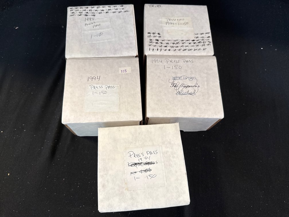 Press Pass 1994 NASCAR Trading Cards in Storage Boxes