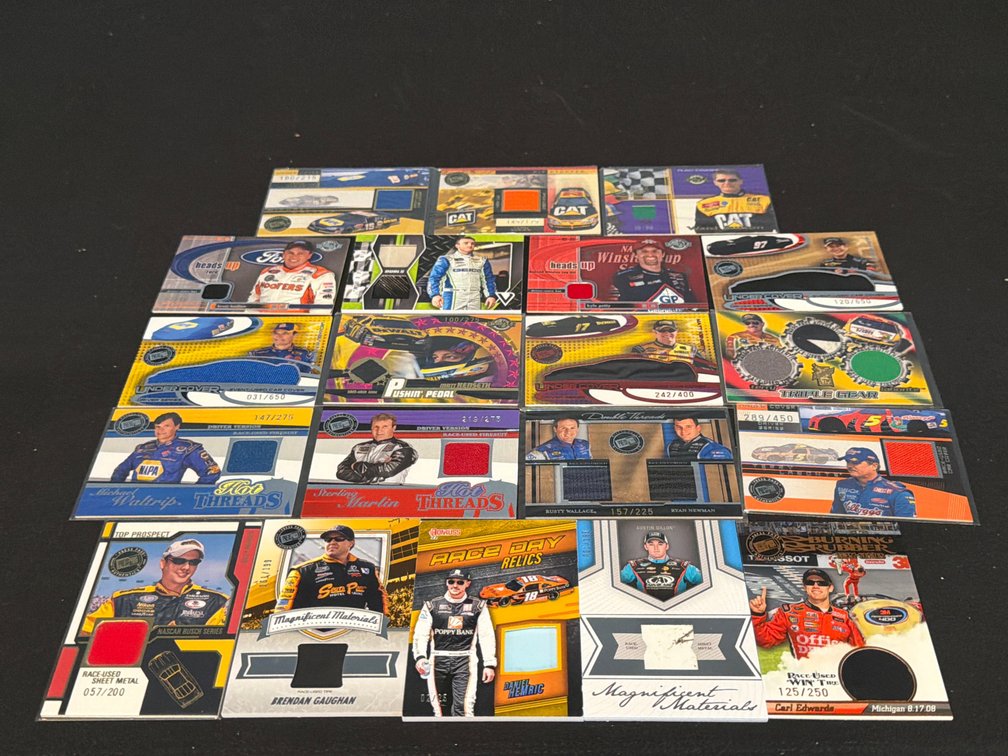 NASCAR Racing Memorabilia Relic Trading Cards