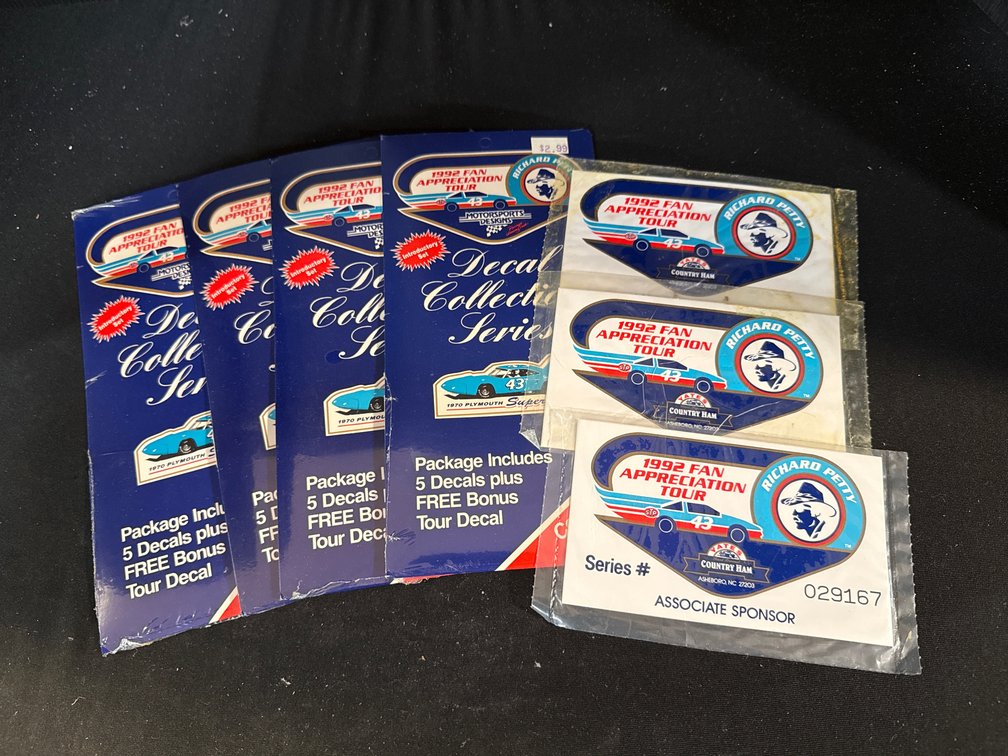 Richard Petty 1992 Fan Appreciation Tour Decal Sets and Sponsor Decals