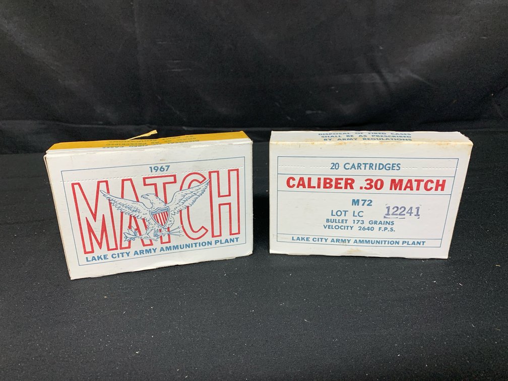 Lake City Army Ammunition Plant Caliber .30 Match Cartridge Boxes