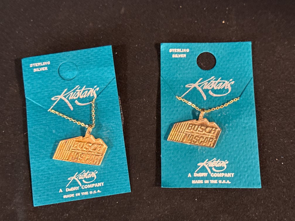 Kristan's Busch NASCAR Pendant Necklaces