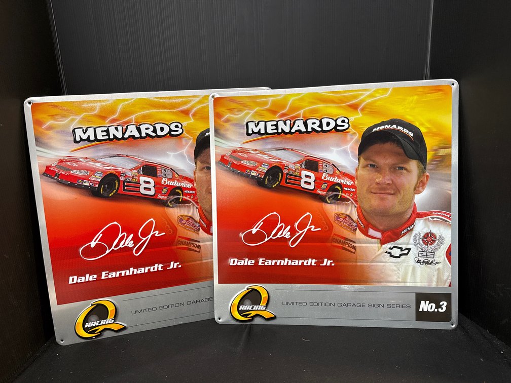 Menards Dale Earnhardt Jr. Metal Garage Signs