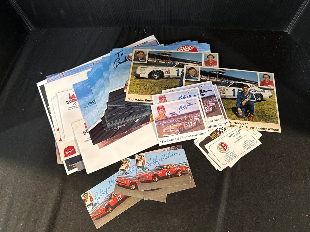 Bobby Allison Autographed NASCAR Cards, Prints, and Ephemera