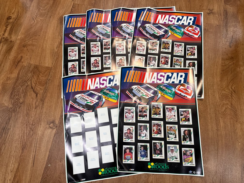 Maxx NASCAR Lowes Foods 1993 Promotional Poster Sheets