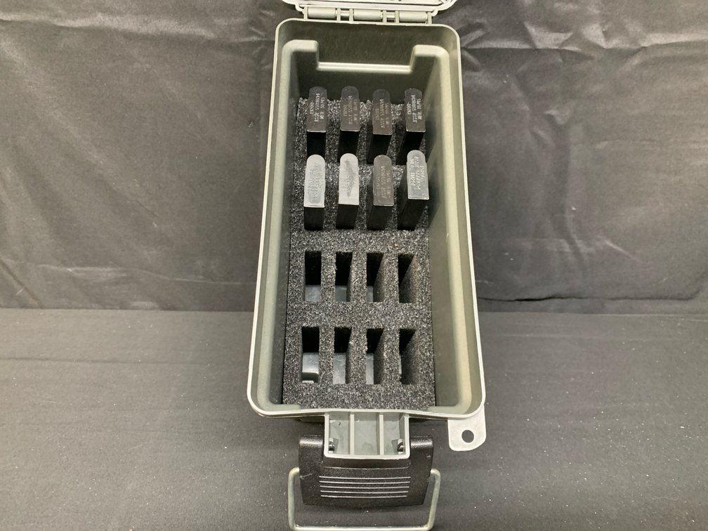 Eight Pistol Magazines and Plastic Ammo Field Box