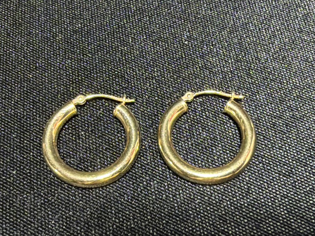 14kt Yellow Gold Tubular Hoop Earrings