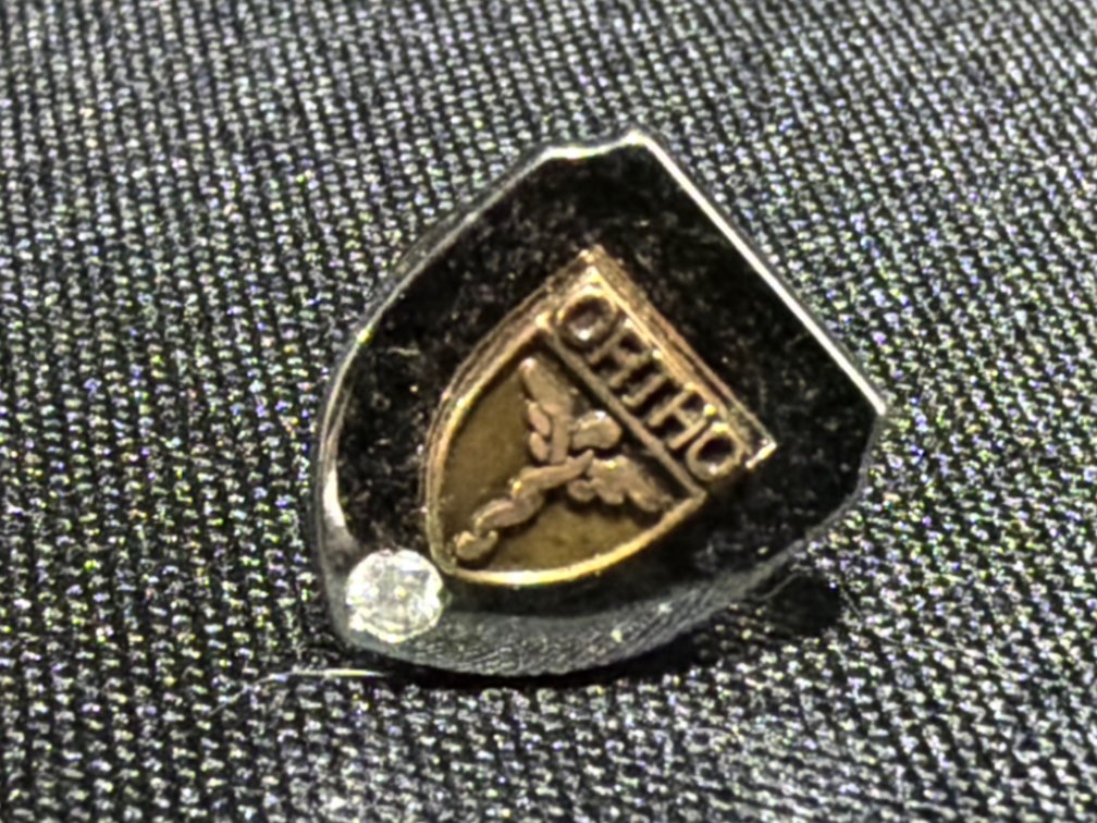 10K Gold Ortho Caduceus Shield Lapel Pin