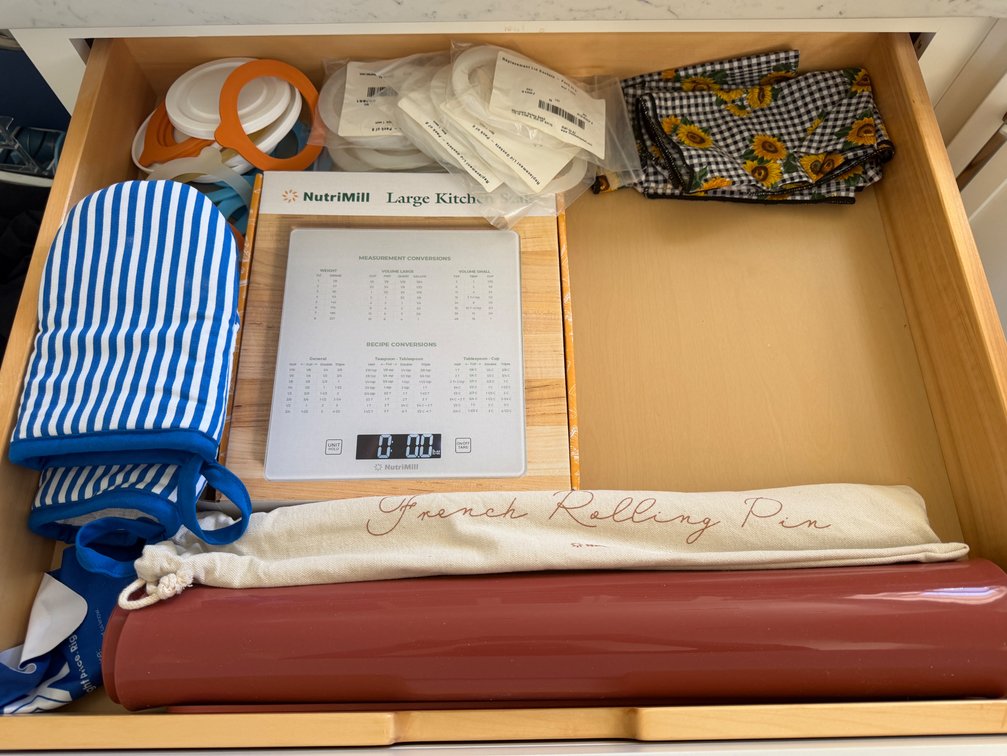 Digital Kitchen Scale, Rolling Pin, Silicone Baking Mat, and More