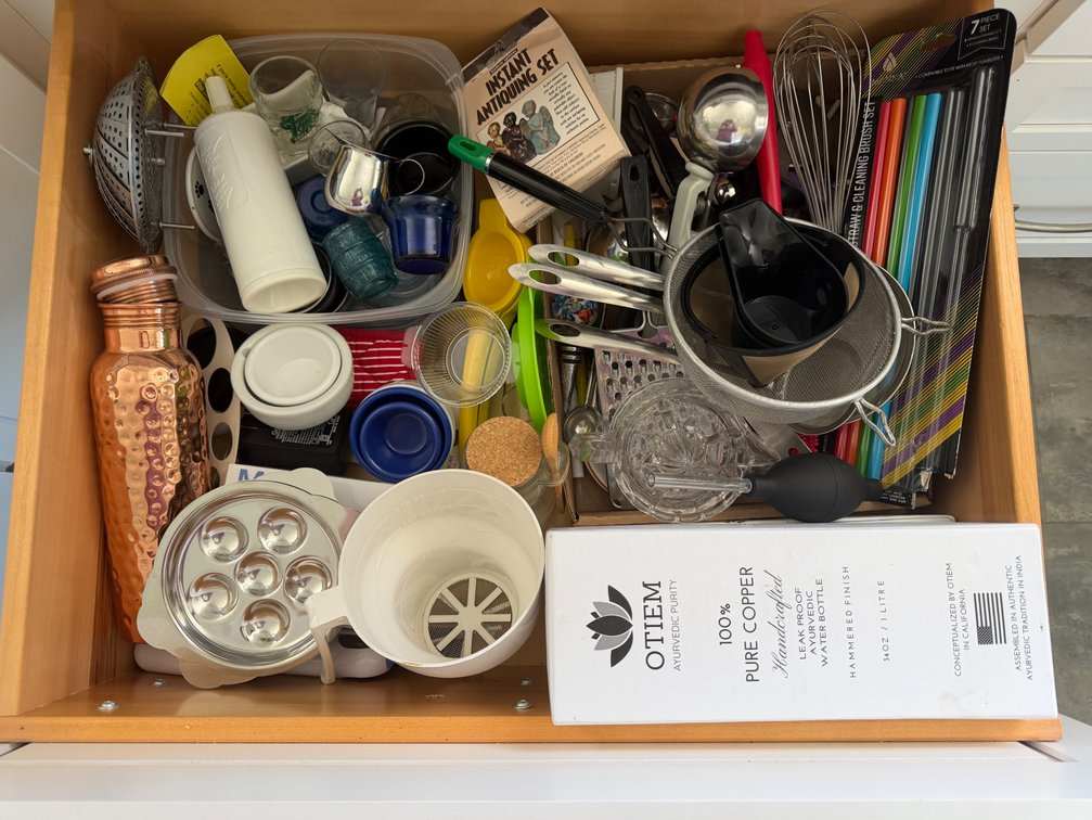 Copper Water Bottles, Kitchen Utensils, Glassware, and More