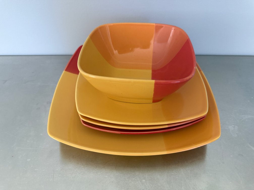 Coventry Colortones Square Stoneware Dinnerware Set
