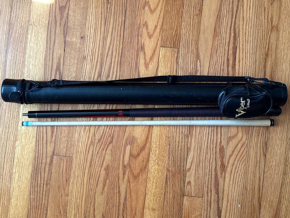 Viper Q-Vault Hard Pool Cue Case with Two-Piece Pool Cue