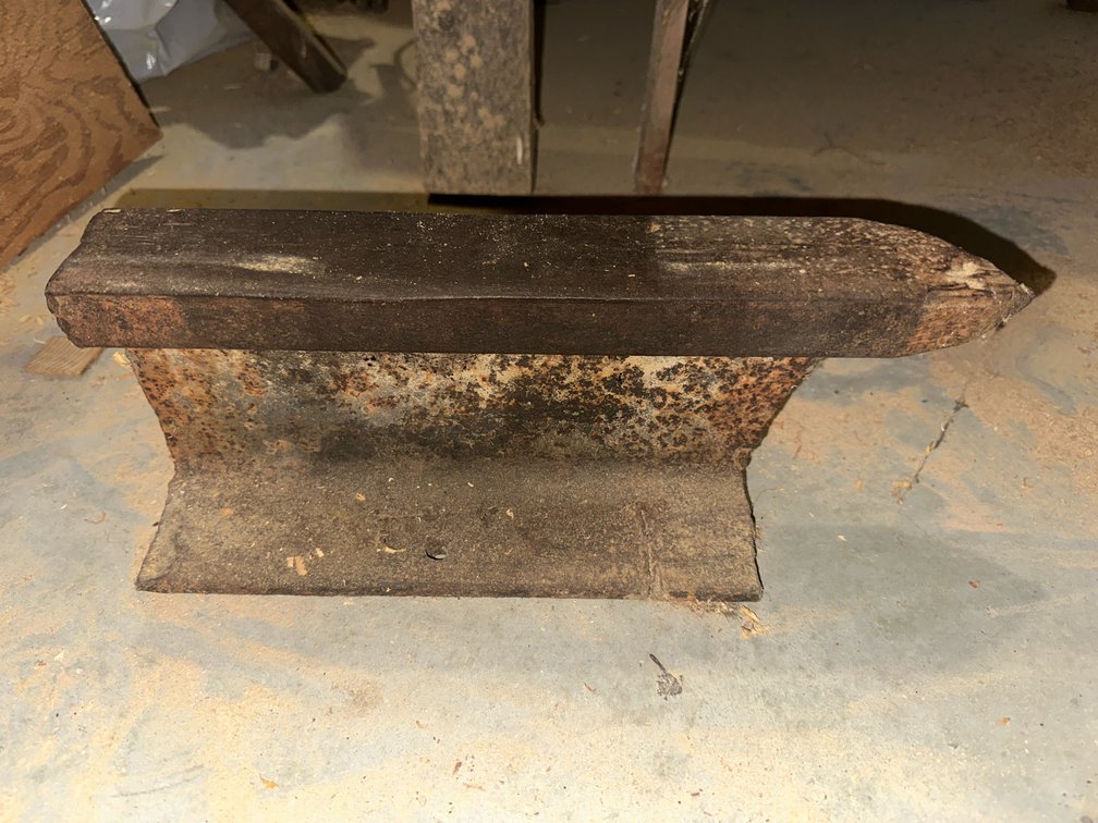 Repurposed Railroad Track Steel Anvil