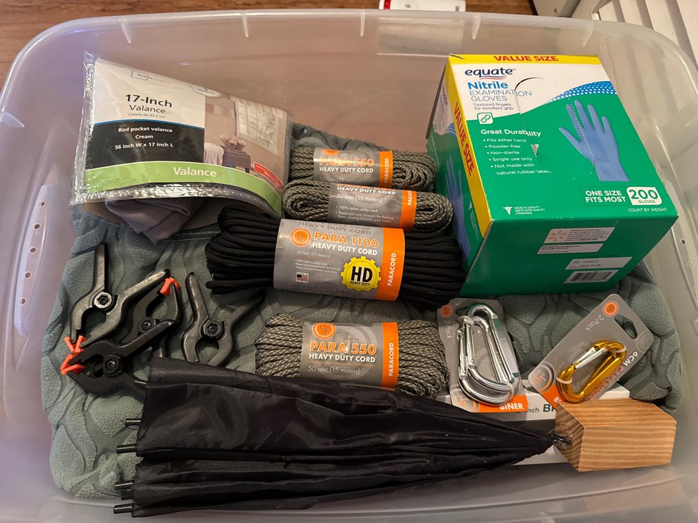 Household and Utility Goods with Paracord, Valance, and More