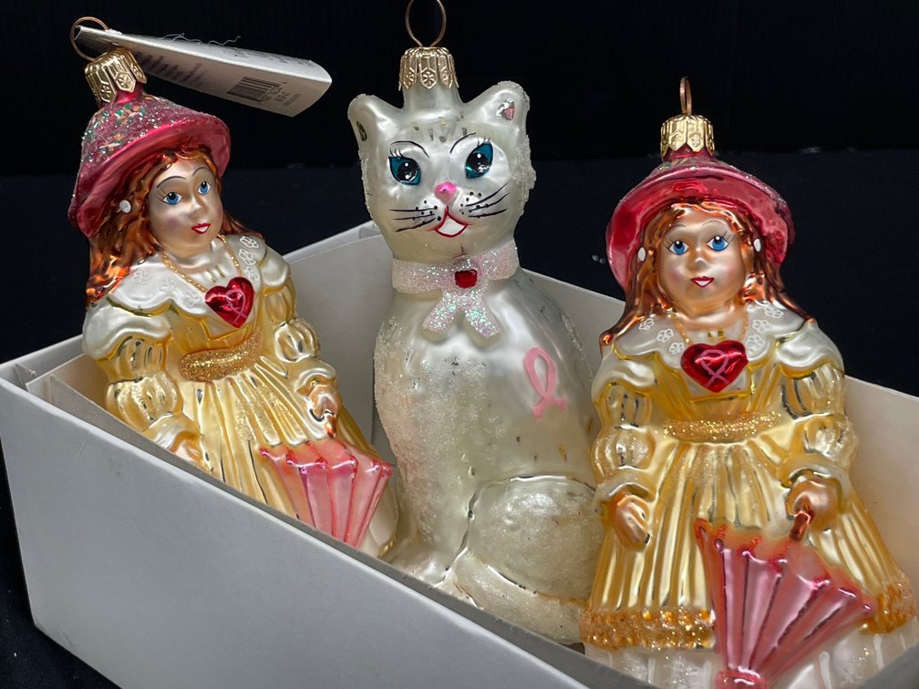 Blown Glass Figural Christmas Ornaments