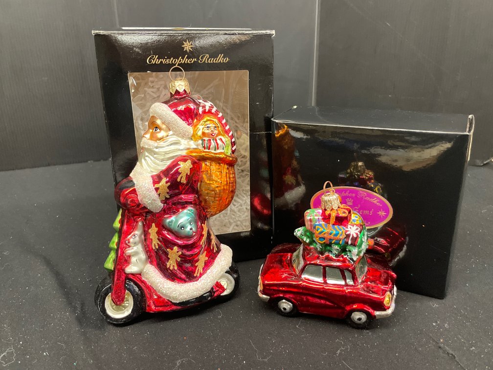 Christopher Radko Blown Glass Christmas Ornaments