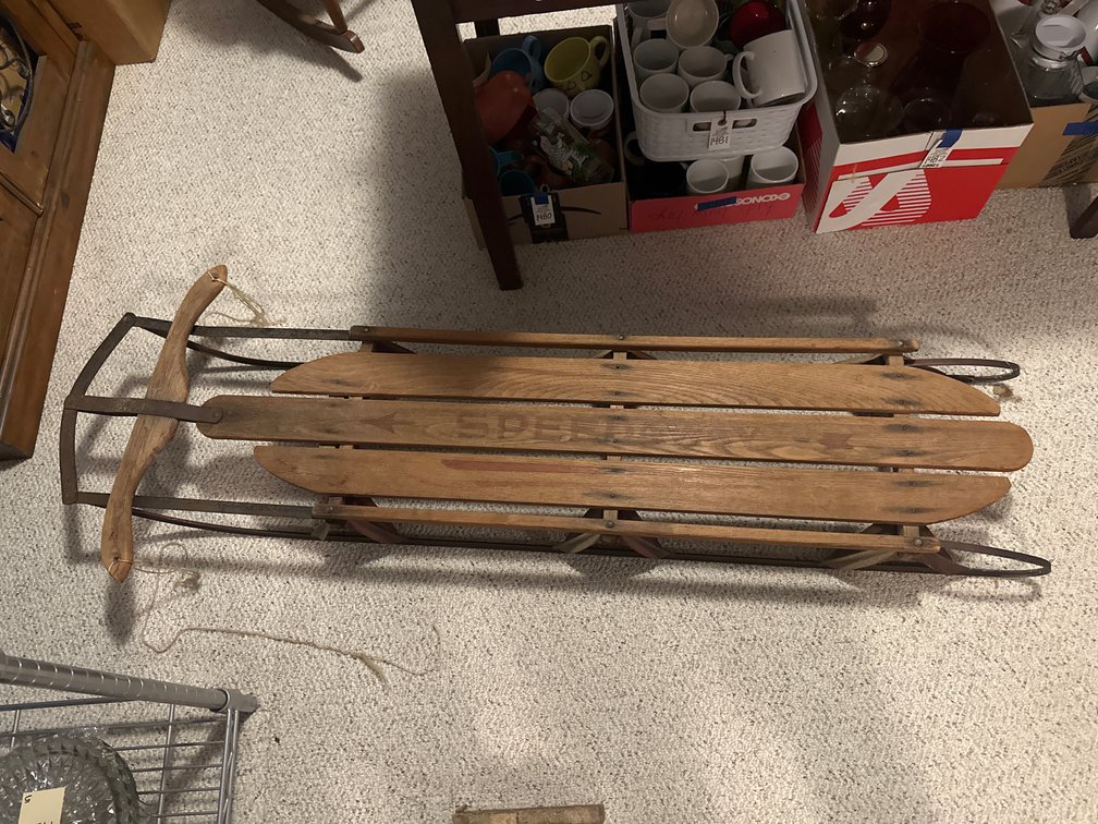 SPEEDAWAY Wooden Sled with Metal Runners