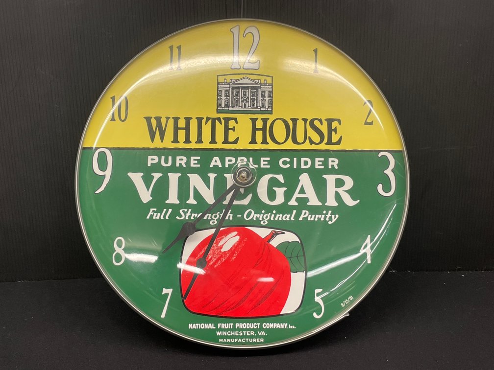 White House Pure Apple Cider Vinegar Advertising Wall Clock