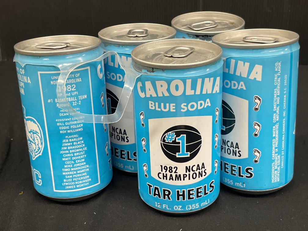 Carolina Blue Soda 1982 NCAA Champions Commemorative Cans