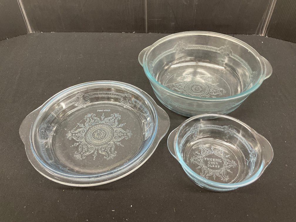 Fire-King Blue Glass Bakeware Dishes