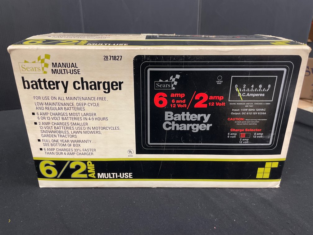 Sears 608.718270 6/2 Amp Manual Multi-Use Battery Charger