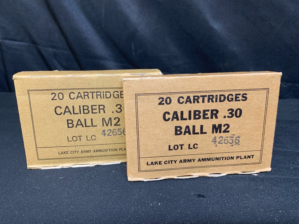 Lake City Army Ammunition Plant .30 Caliber Ball M2 Cartridges