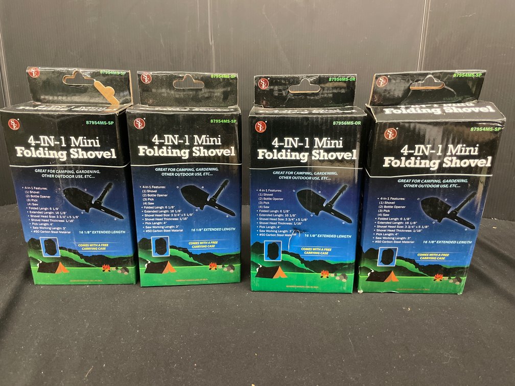 SE 4-In-1 Mini Carbon Steel Folding Shovels