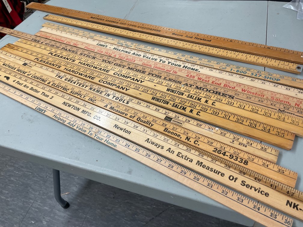 Wooden Advertising Yardsticks and Panel Rulers
