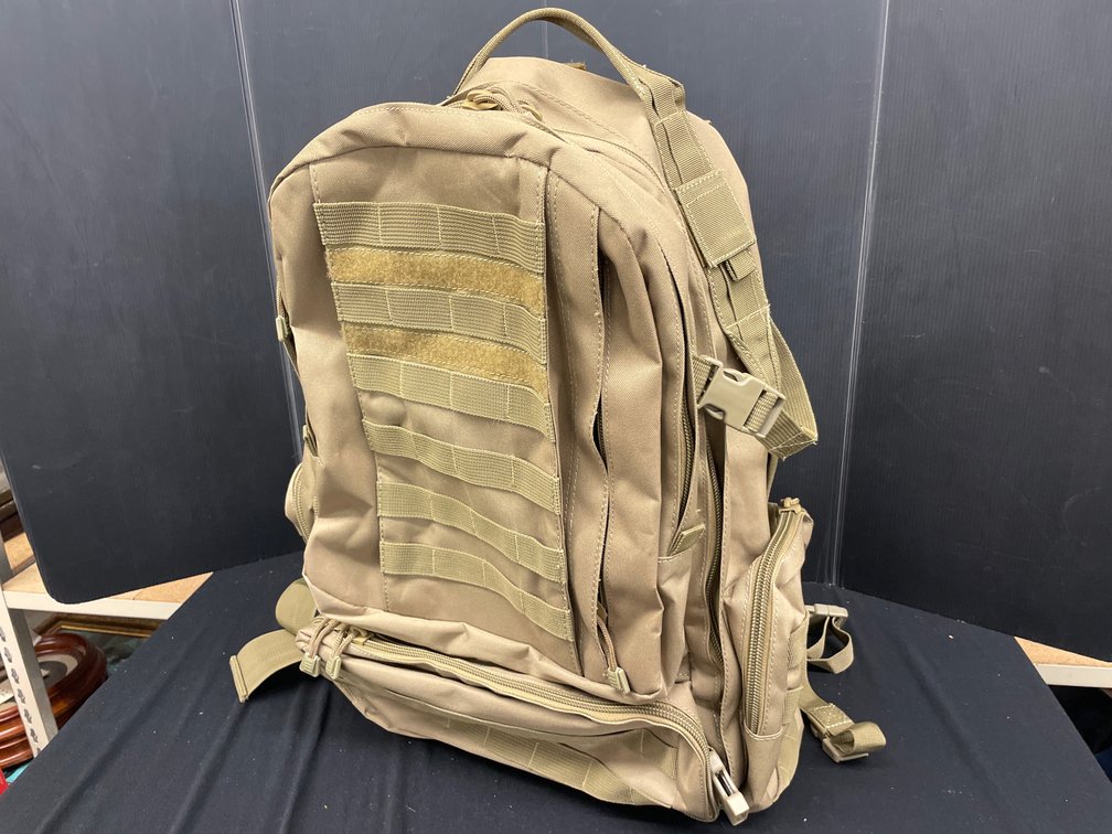 Coyote Tan Nylon Tactical MOLLE Backpack