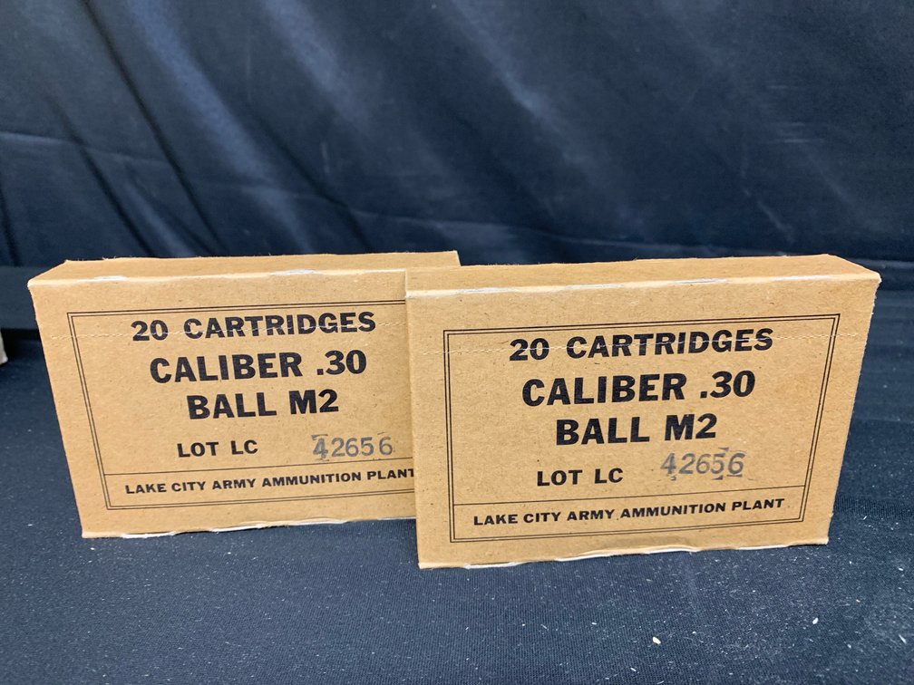 Lake City Army Ammunition Plant .30 Caliber Ball M2 Cartridge Boxes