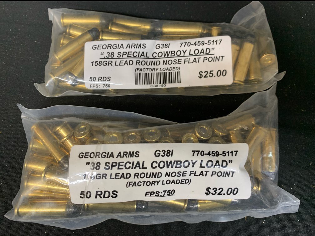 Georgia Arms G38I .38 Special Cowboy Load Ammunition