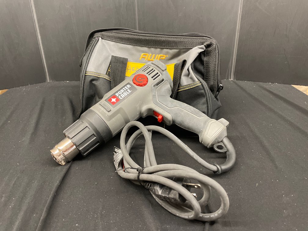Electric Heat Gun and Zippered Fabric Tool Bag