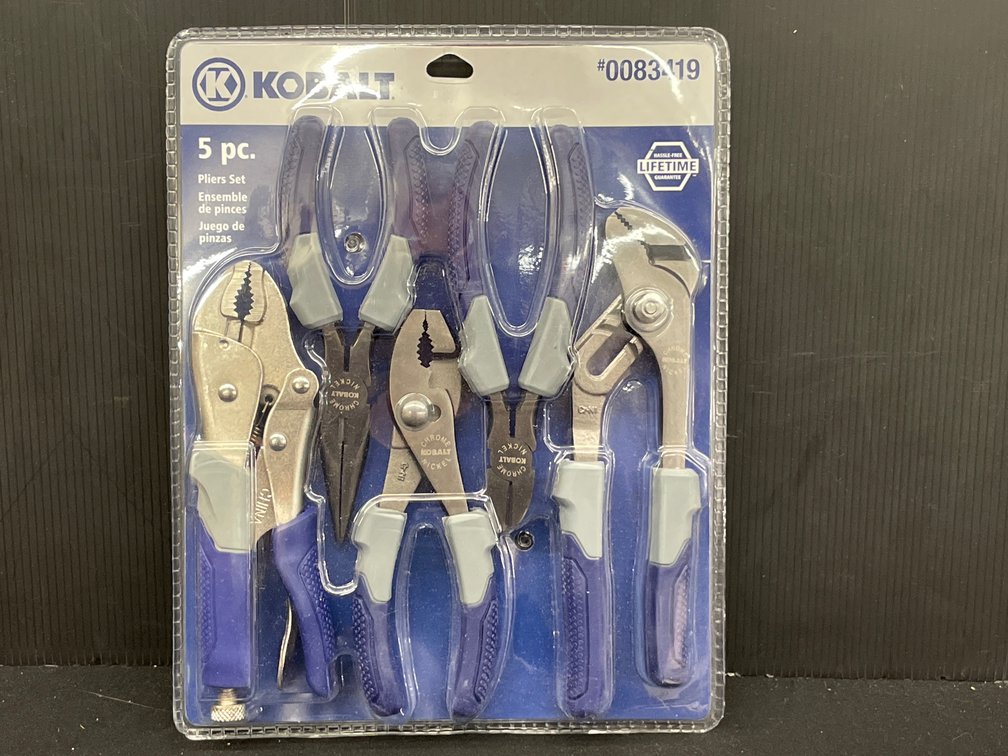 Kobalt #0083419 5 Pc. Chrome Nickel Pliers Set