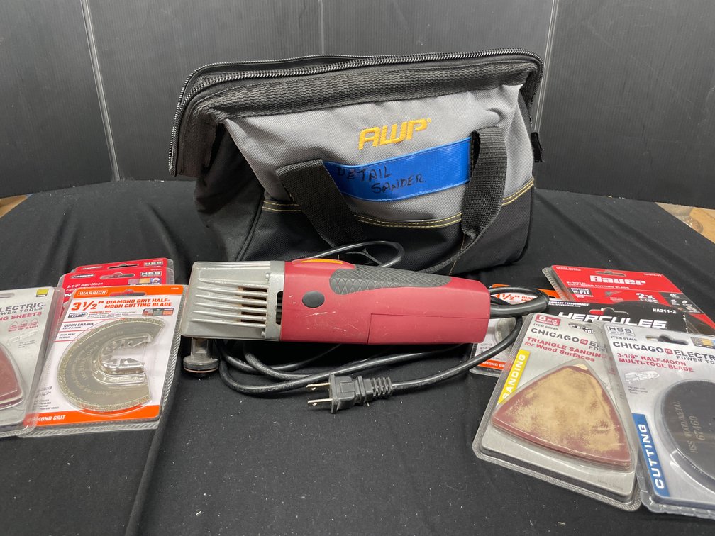 Corded Oscillating Multi-Tool, AWP Tool Bag, and Accessories