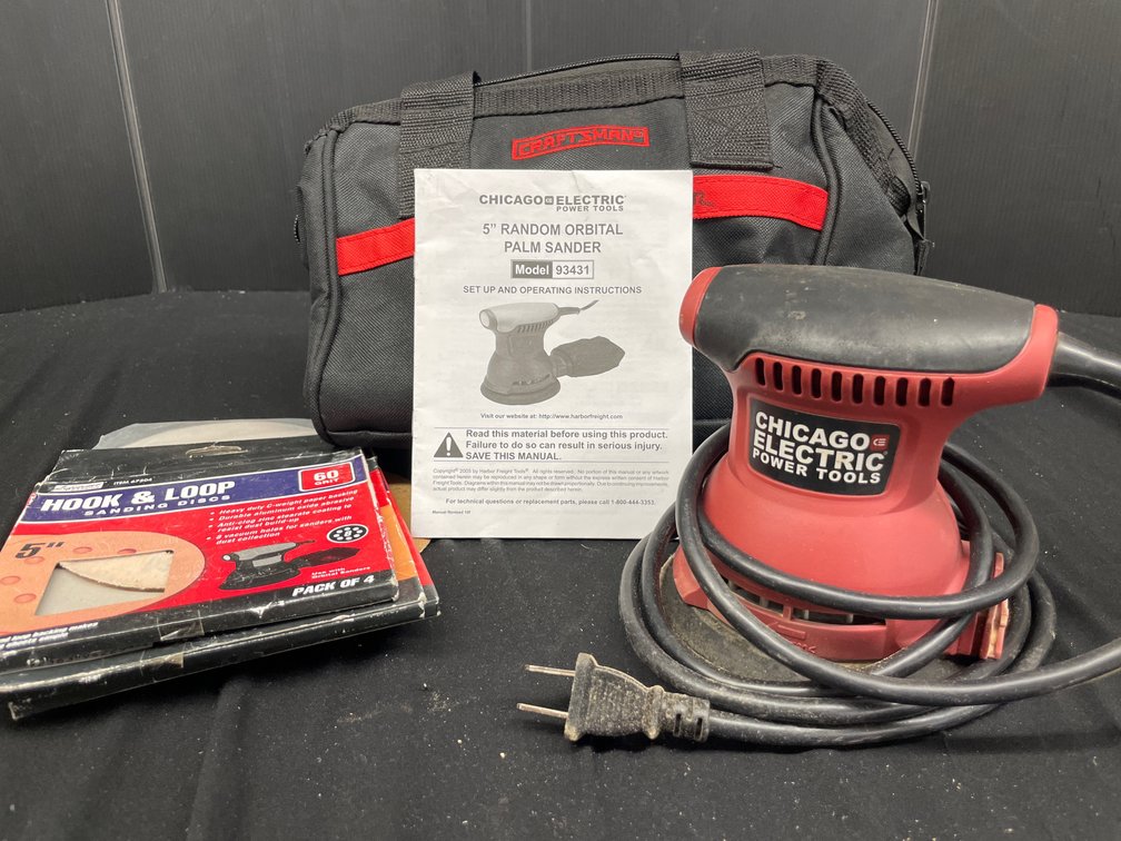 Chicago Electric Model 93431 5" Random Orbital Palm Sander