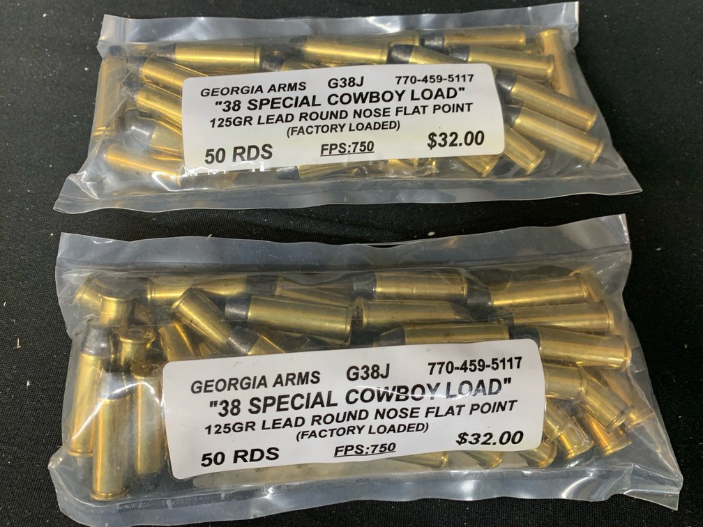 Georgia Arms G38J .38 Special Cowboy Load Ammunition, 100 Rounds