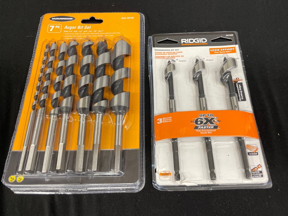 Auger Drill Bit Set and Woodboring Bit Set