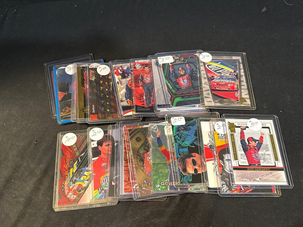 Jeff Gordon NASCAR Trading Cards in Protective Sleeves