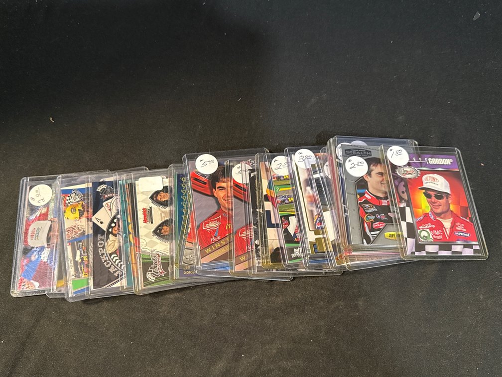 Jeff Gordon NASCAR Trading Cards in Top Loaders